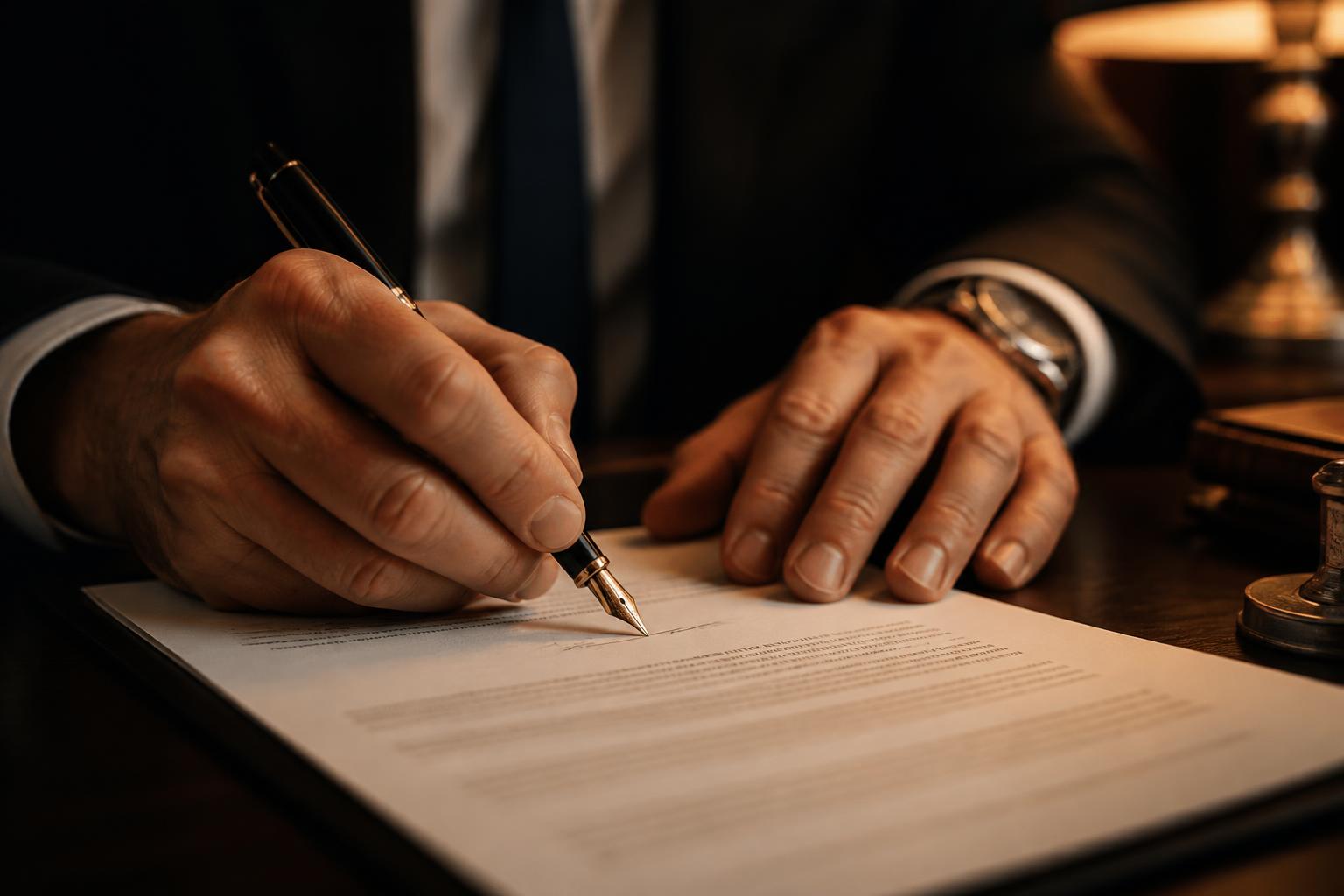 Signing legal documents